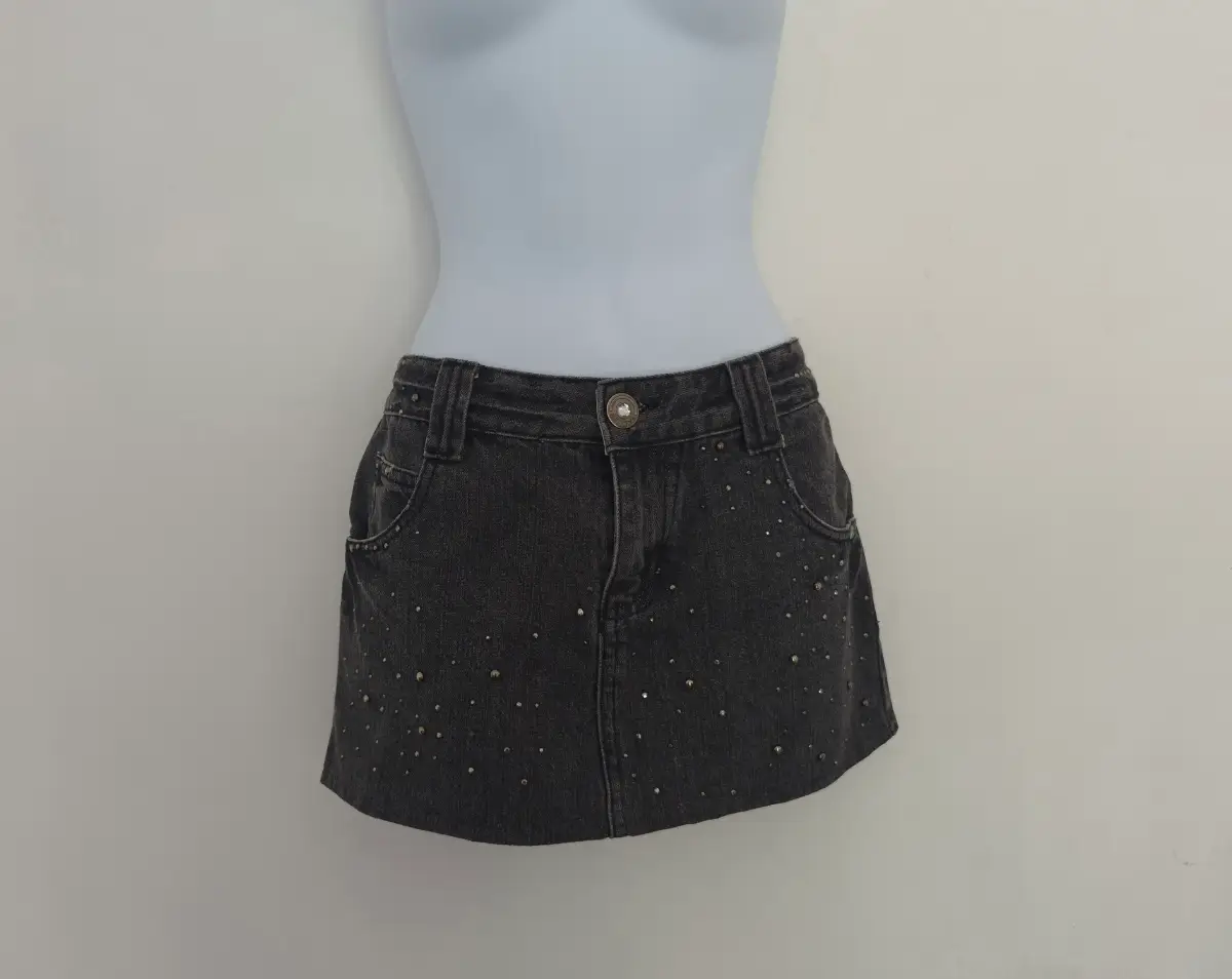 Falmer Jeans vintage y2k studded womens denim skirt UK size 8