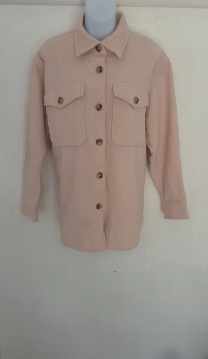Arket premium 100% full wool soft blush pink shacket UK size 14