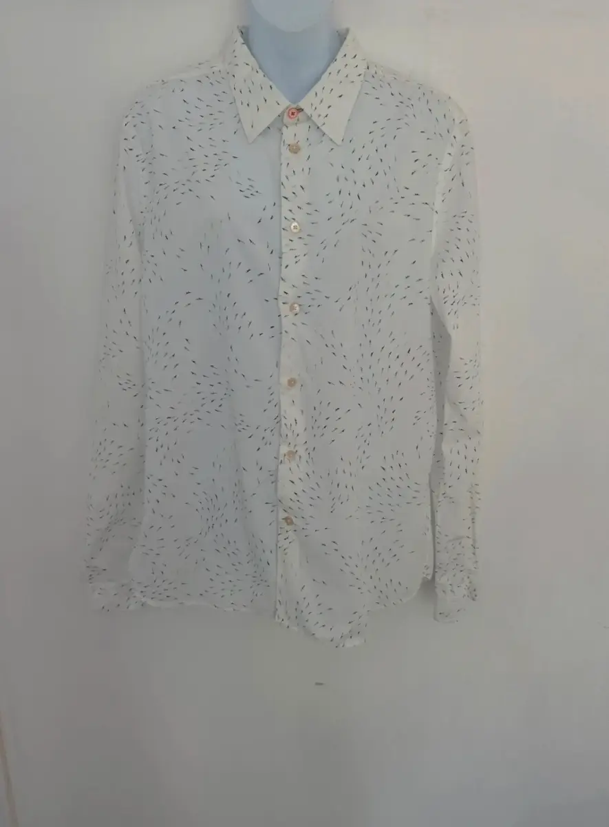 Paul Smith tailored fit mens printed long sleeve shirt UK size XL extra large