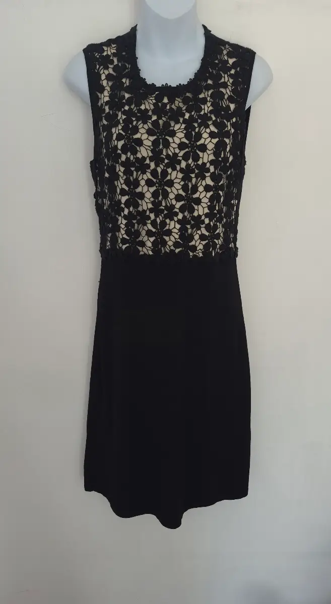 Phase Eight black floral lace knit midi dress size 12 brand new with tags