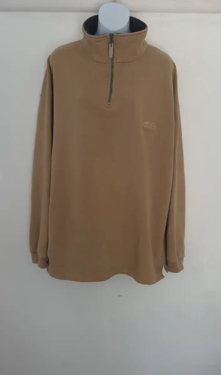 Musto mocha mens quarter zip pullover jumper size L large