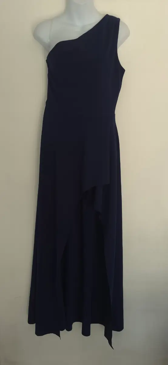Goddiva London one shoulder high low maxi gown UK size 10
