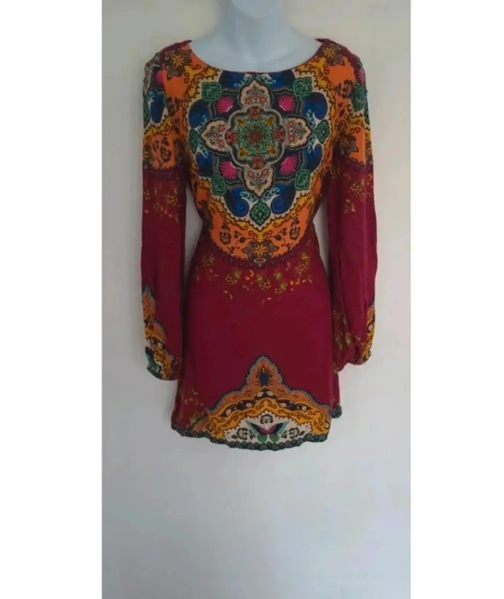Farm Rio bohemian mandala print cut out mini dress UK size XS extra small