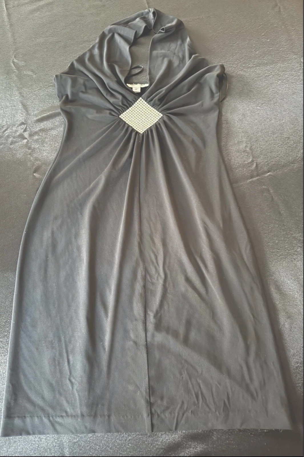 Emma Somerset vintage Y2K 90s Black Diamante Dress Medium VGC never been worn