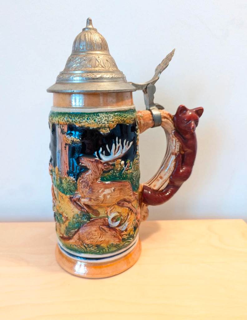 Vintage Stein - German Beer Jug With Lid