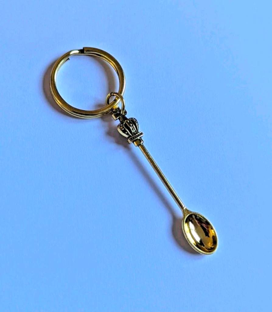 Spoon Keyring - Gold Tone