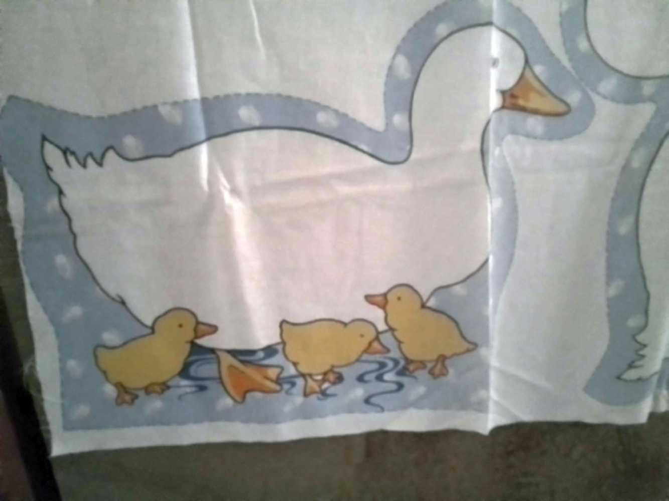 Fabric with Printed Cut outs to make Duck Pillows or cushions