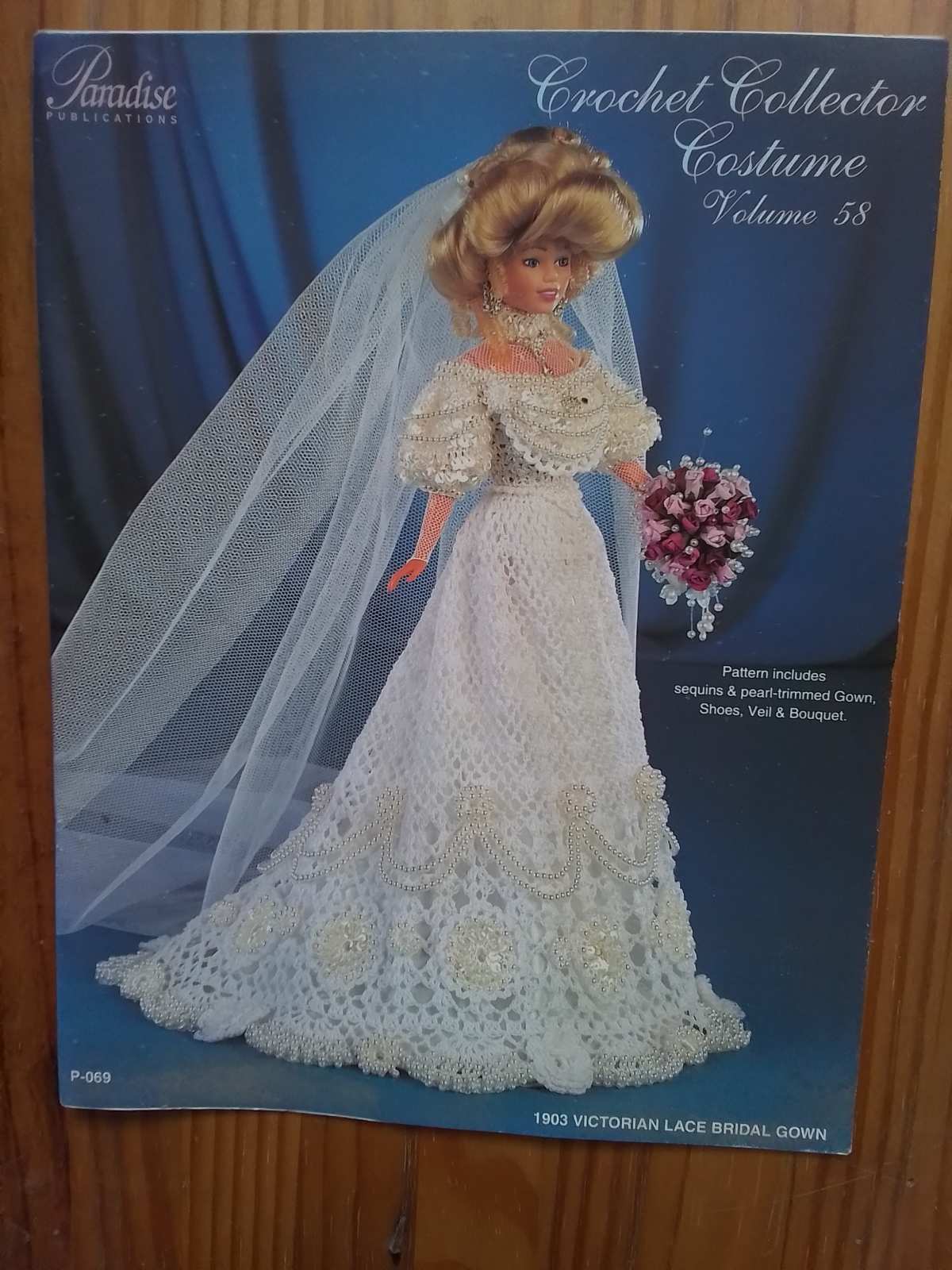 Barbie Doll Crochet Pattern Paradise Vol 58 - P-069 1903 Victorian Lace Bridal Gown