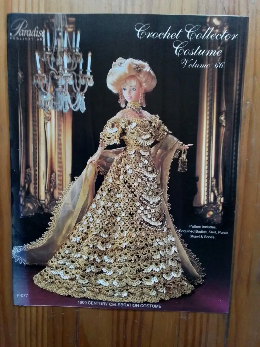 Doll Crochet Pattern Paradise Vol 66 - P-077 1900 Century Celebration Costume