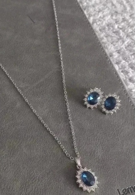 Crystal Blue Jewellery set