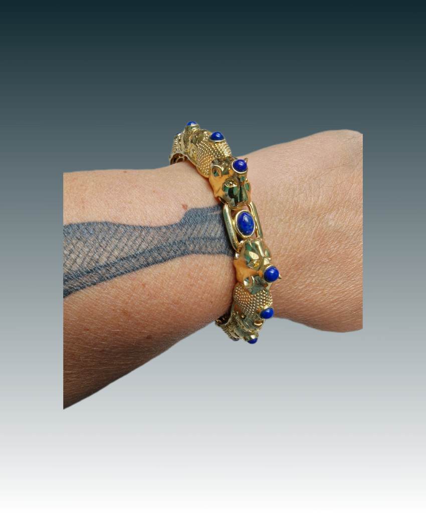 Designer Inspired - Lapis Lazuli Bangle (Size - 7.5)