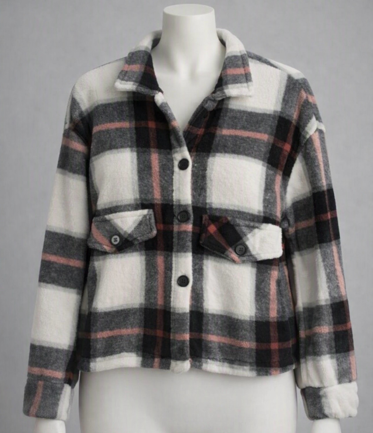 Fleece style shirt jacket size small