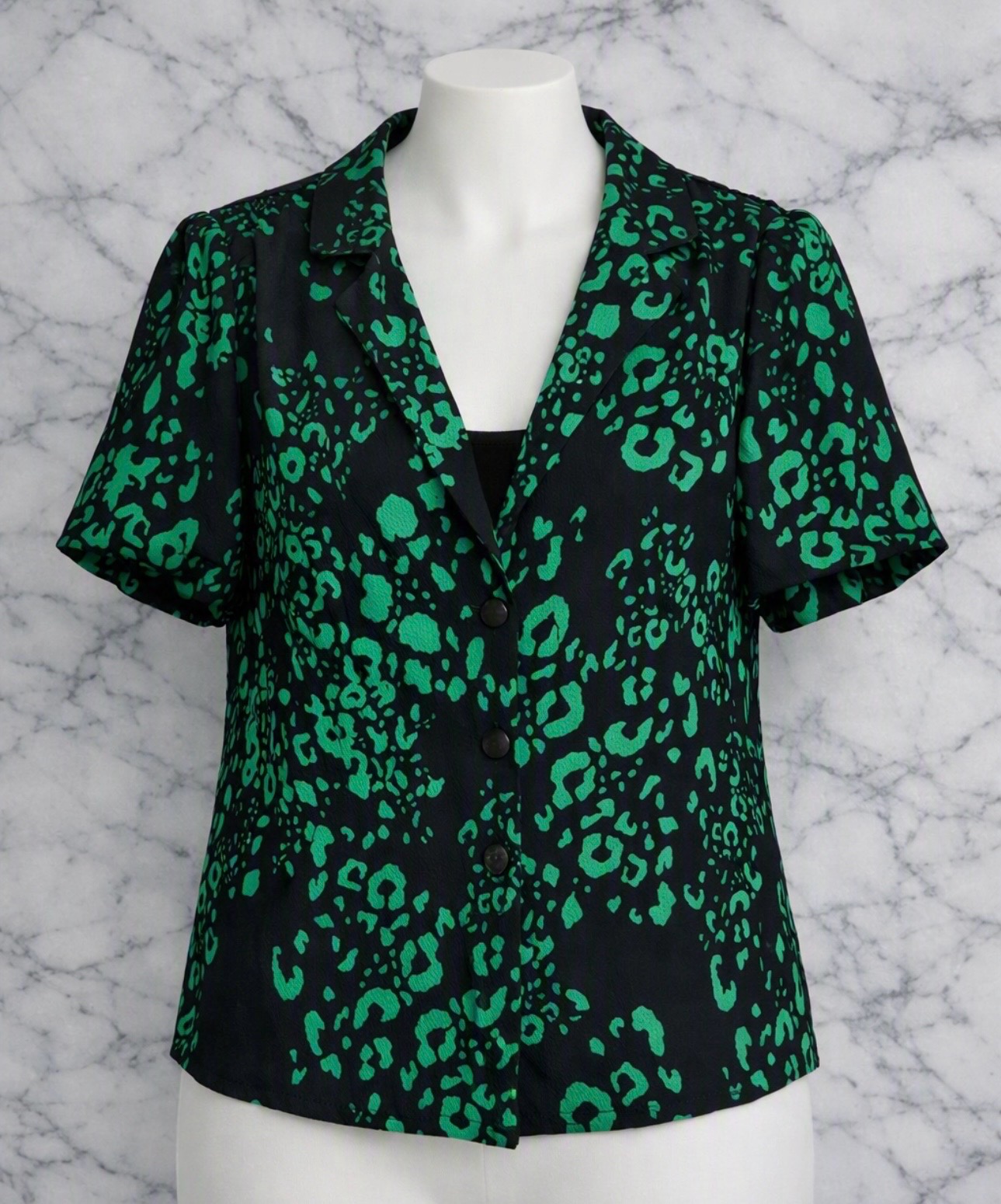 Michelle Keegan leopard print style blouse size 6