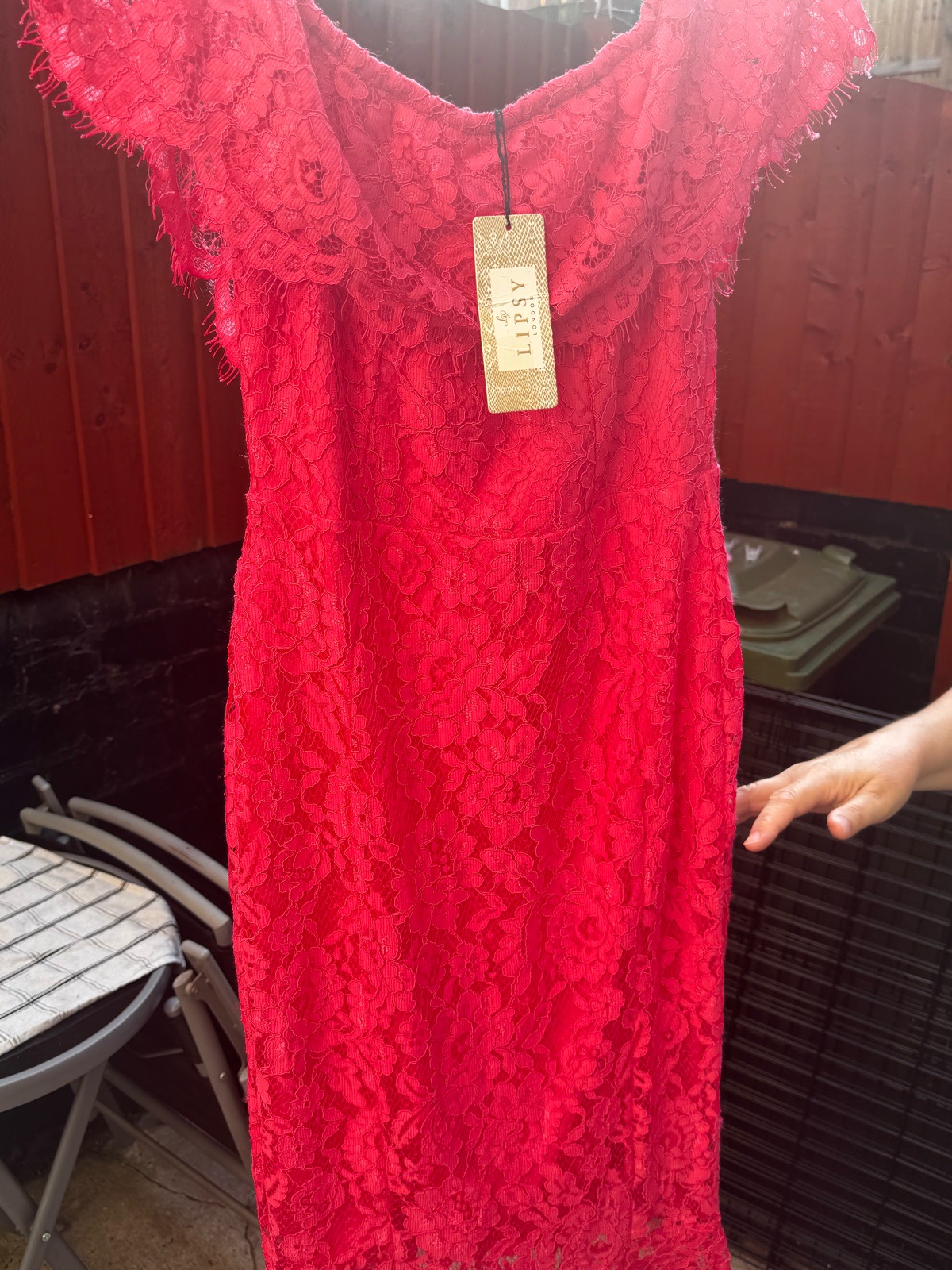 Lipsy pink lace dress size 12