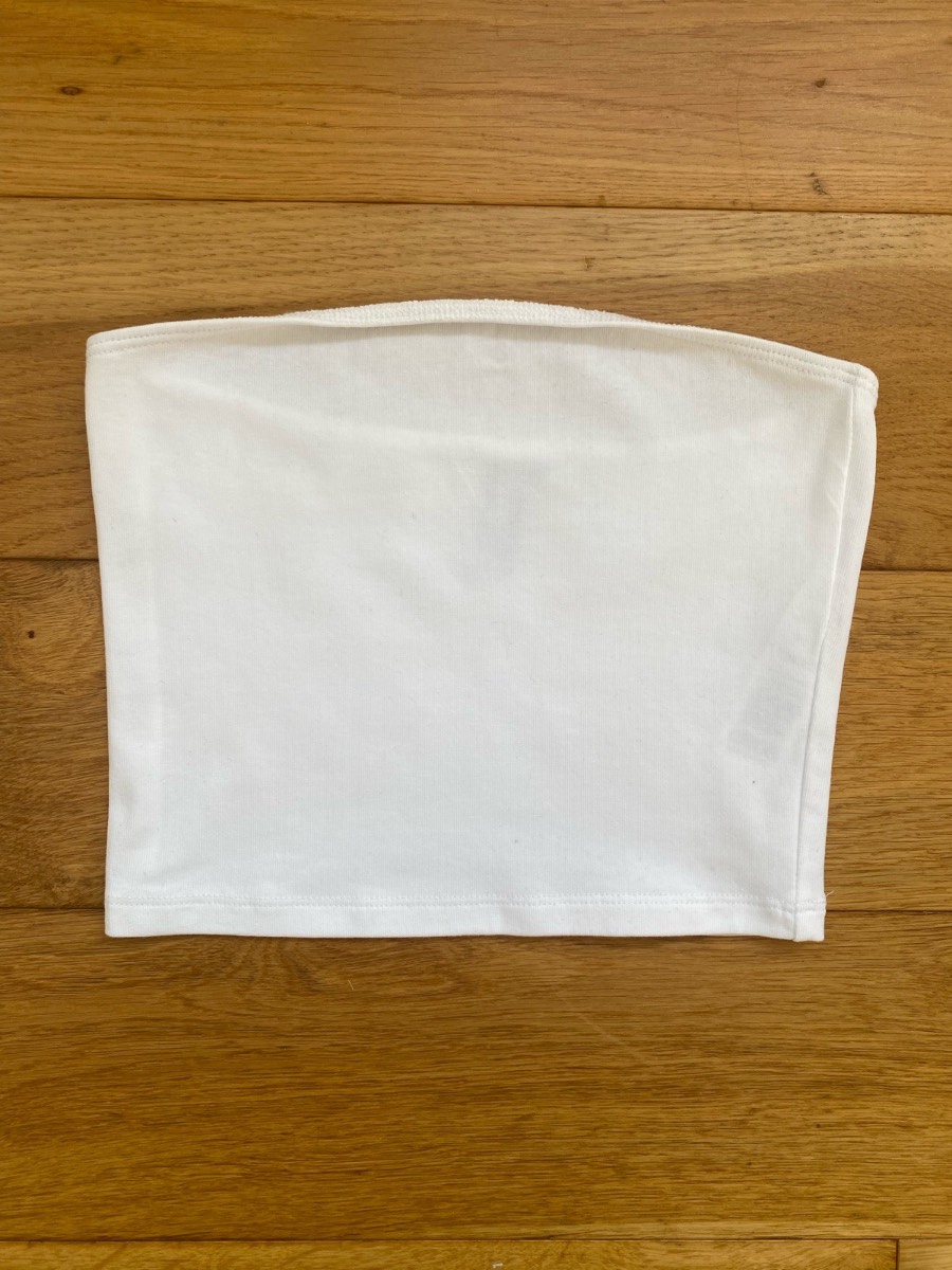 ASOS White Bandeau Crop Top