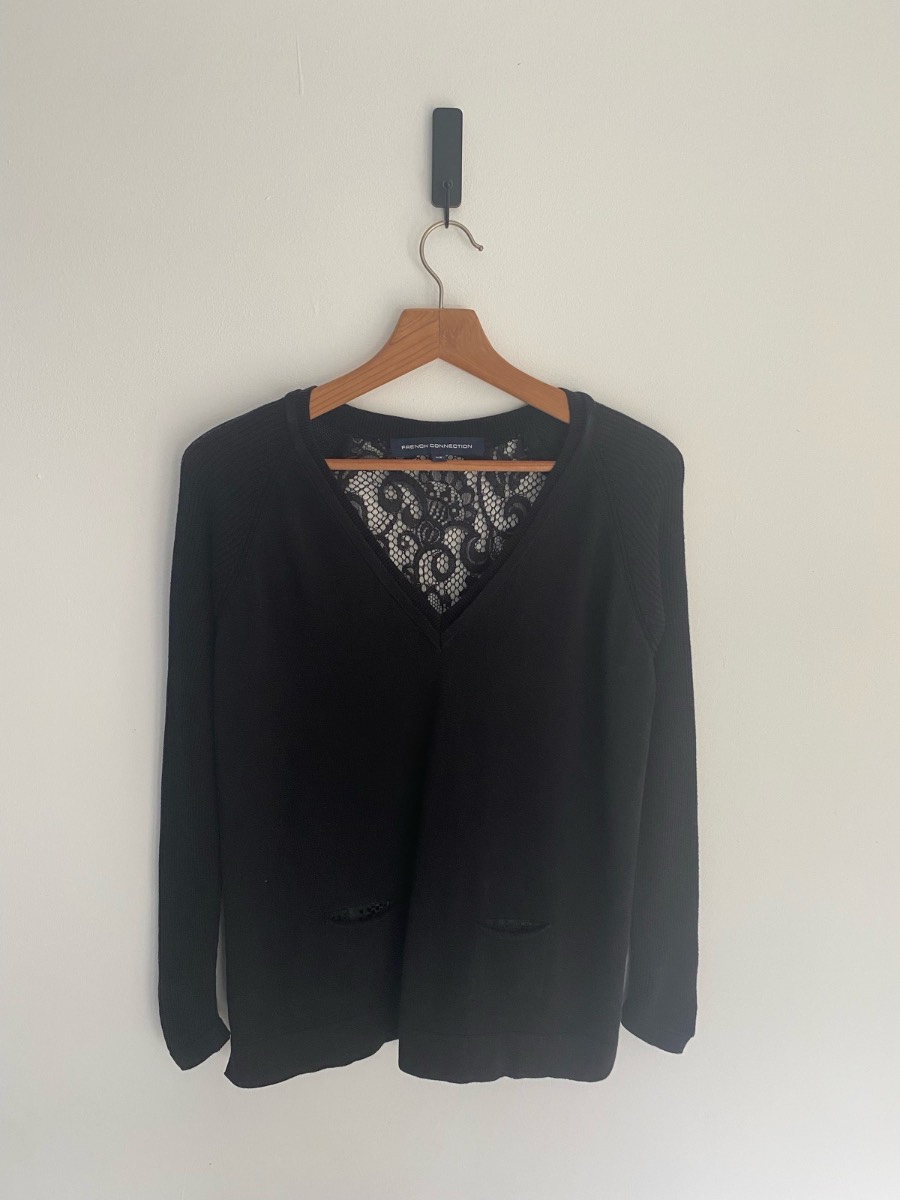 French Connection Knitted V-Neck Top