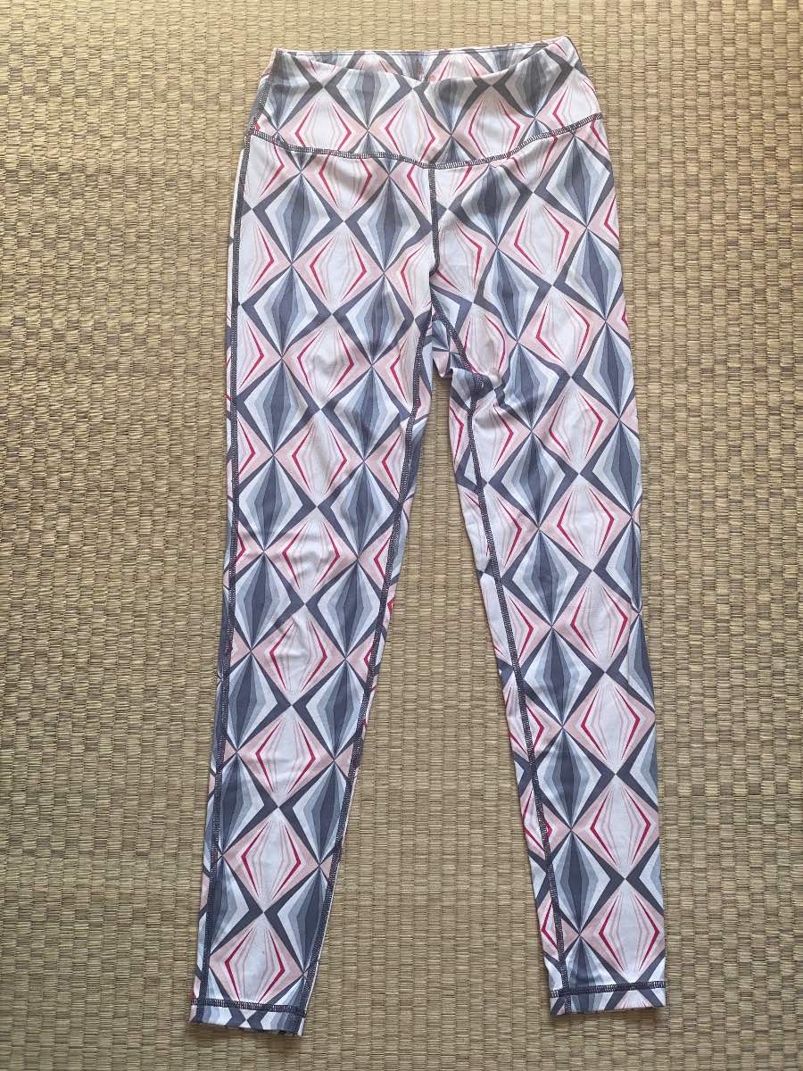 Sweaty Betty Contour Workout Leggings – White Vintage Diamond Print, Size XXS