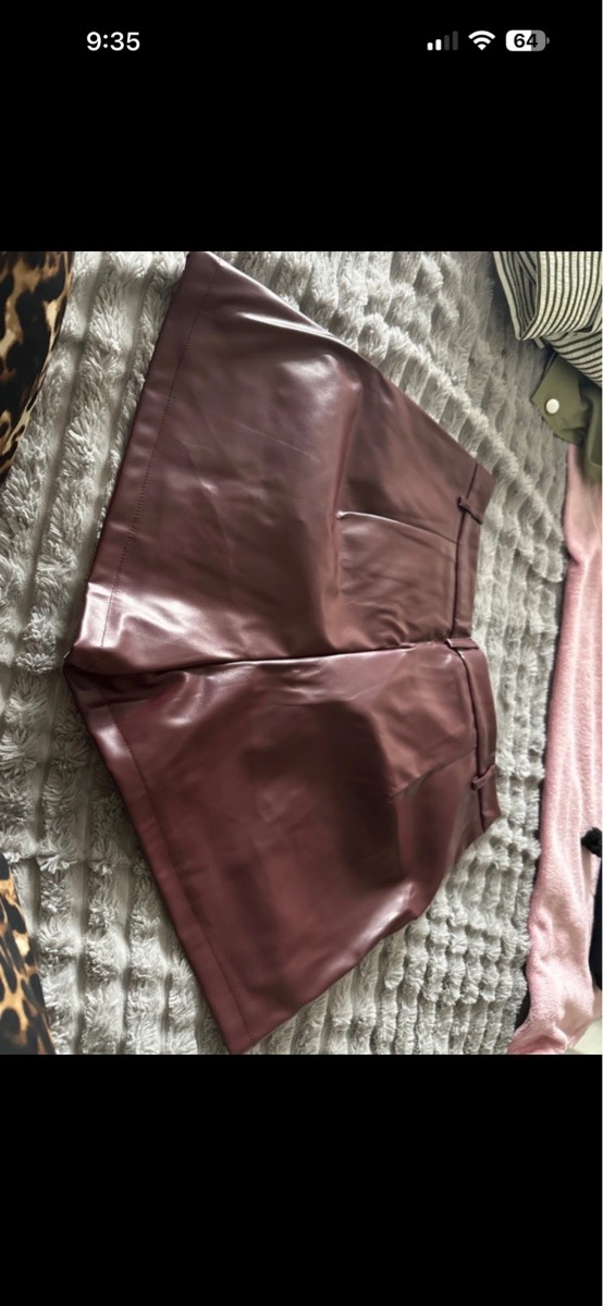 Leather shorts