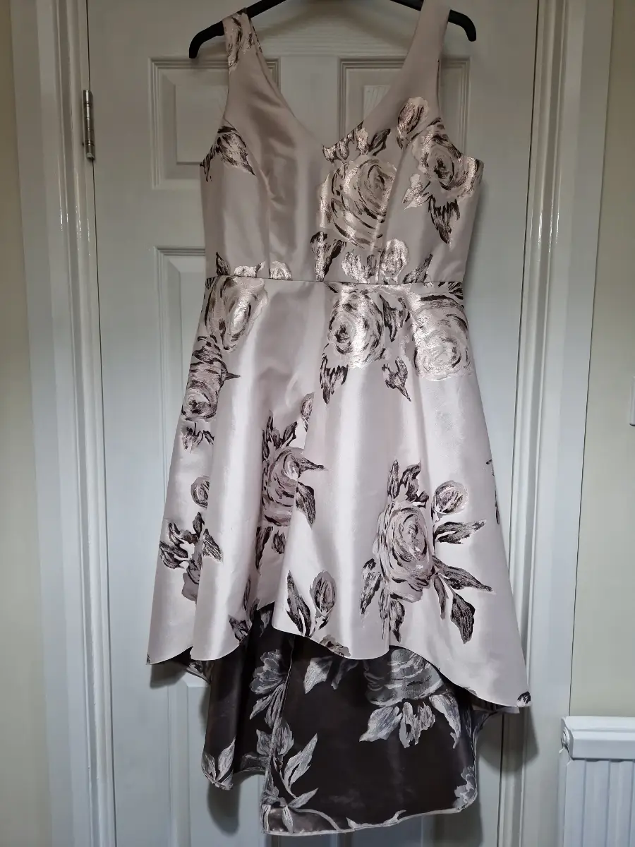 Roman Originals Pink Jaquard Occasion Dress Size 16