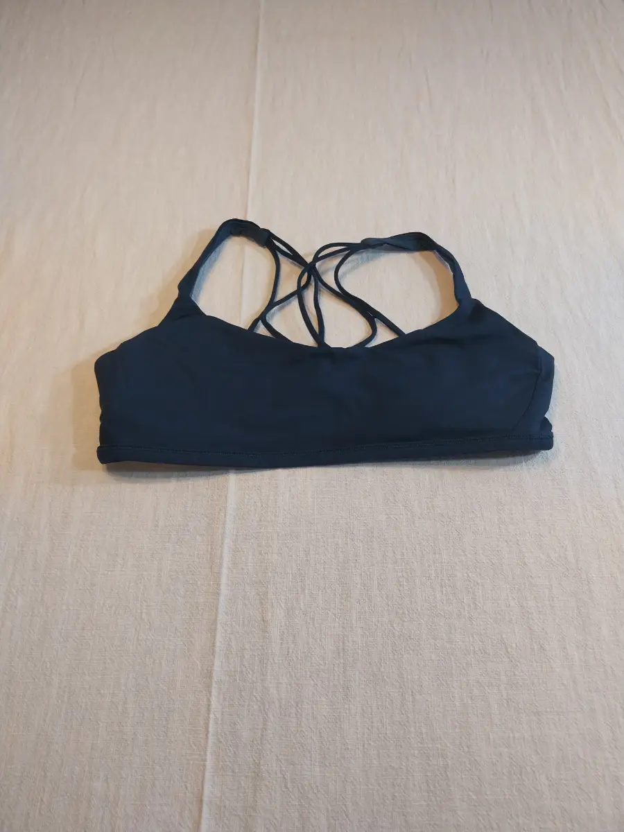 Lululemon Strappy Sports Bra Women's UK 10 US 6 Blue Yoga Training Top