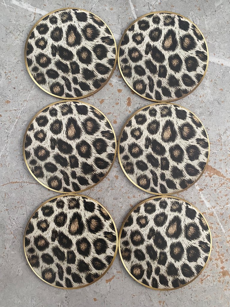 Wooden coasters 6pcs