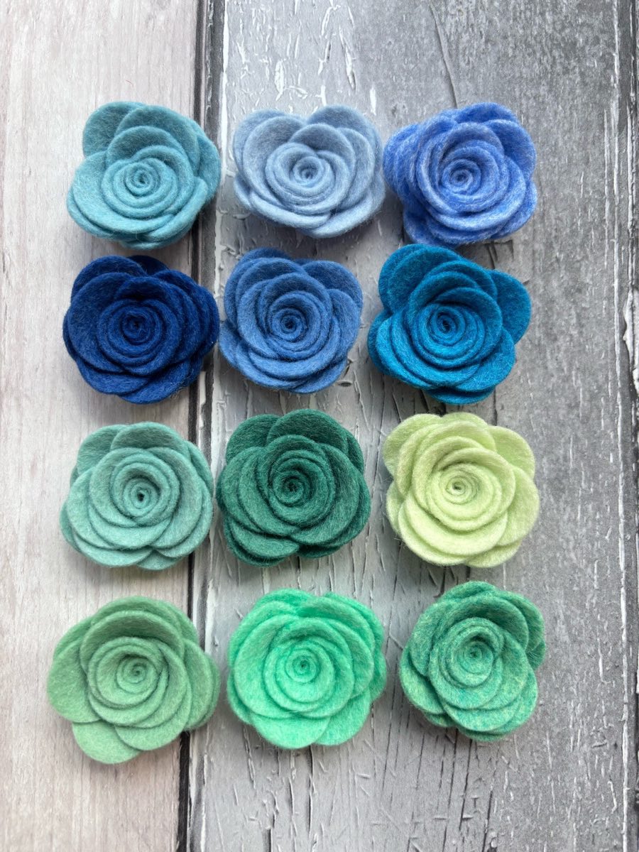 Stormy seas felt flowers