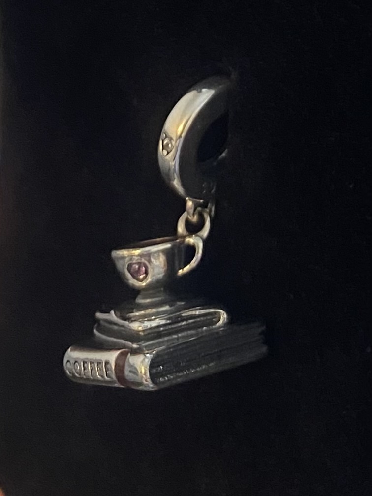 Coffee with Books Dangle Charm