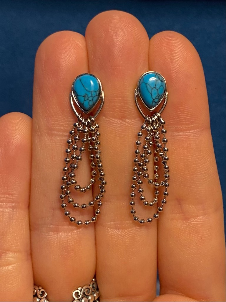 Dangle Chains Stud Earrings