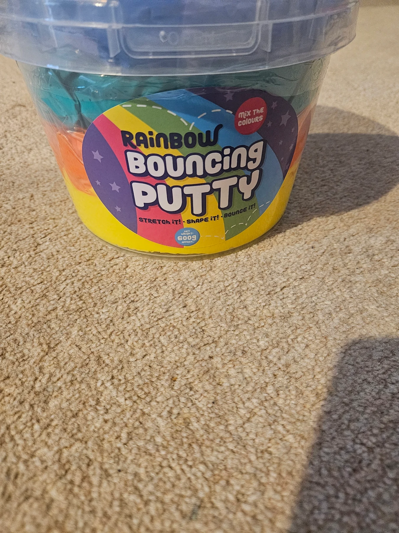 Brand new and sealed rainbow bouncing putty
