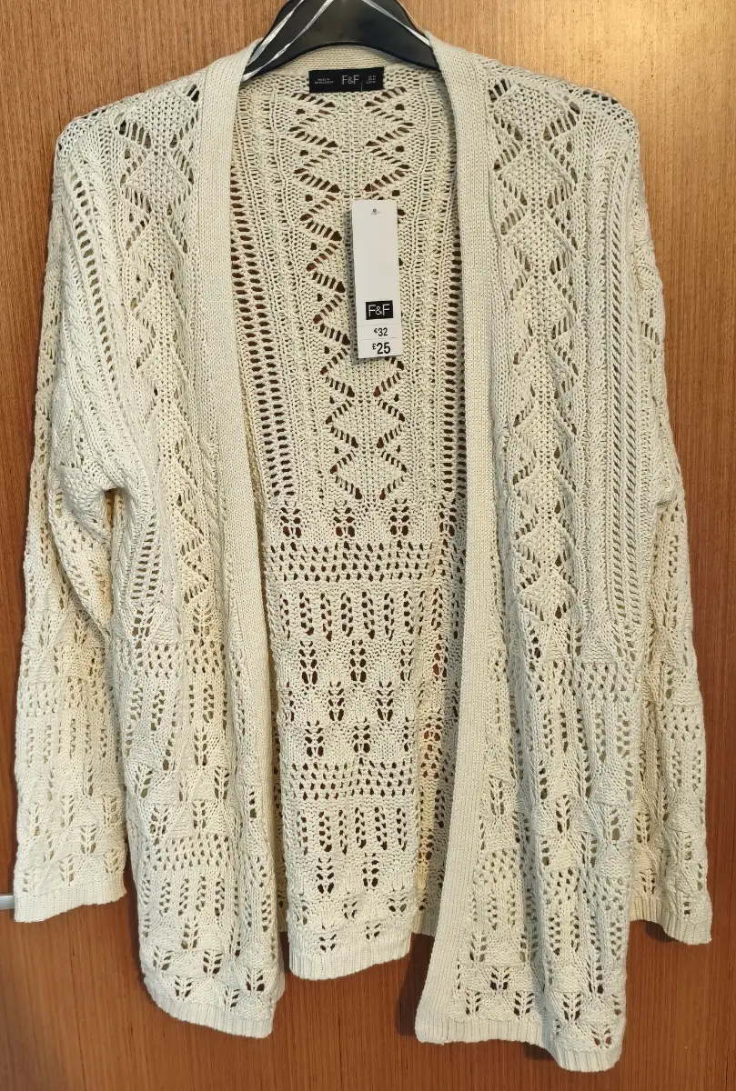 F&F Crochet Cardigan Size M/12-14
