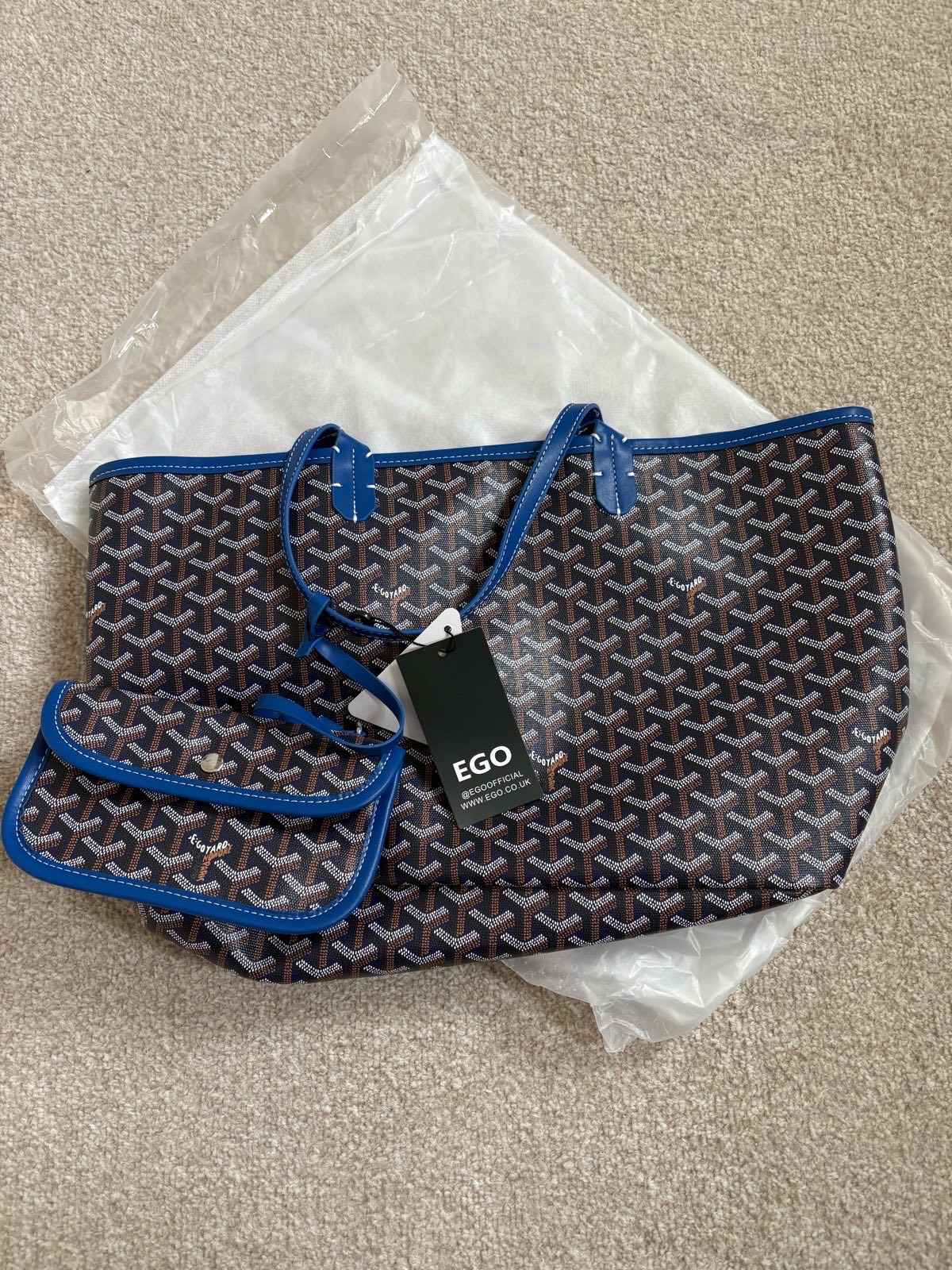 Ego fashion blue shopper bag
