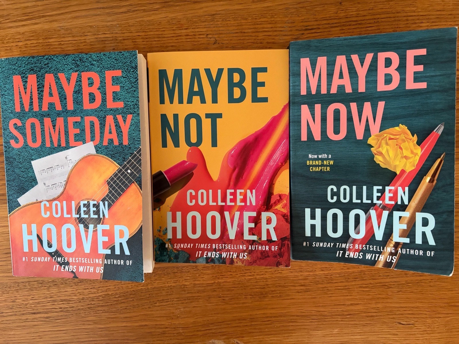 X3 Colleen Hoover maybe series paperback books