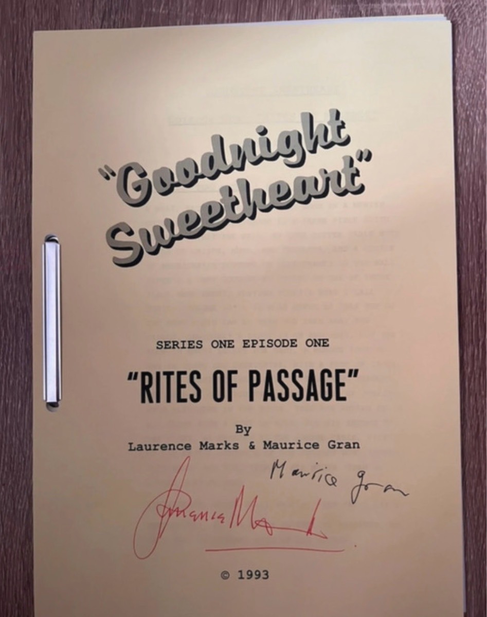Goodnight sweetheart signed script.