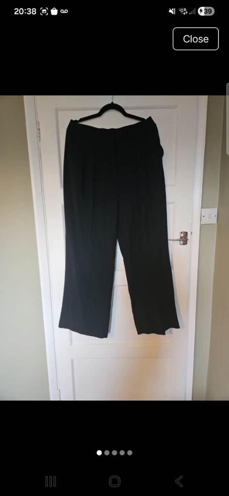 Jd Williams wide leg black trousers uk 14
