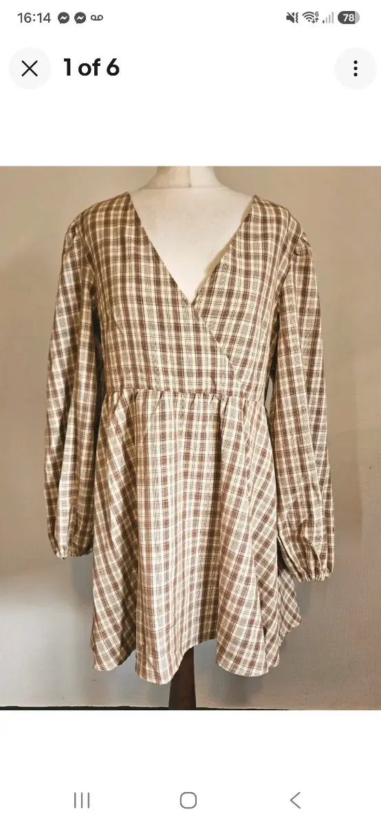 Daisy street checked Smock dress size 14
