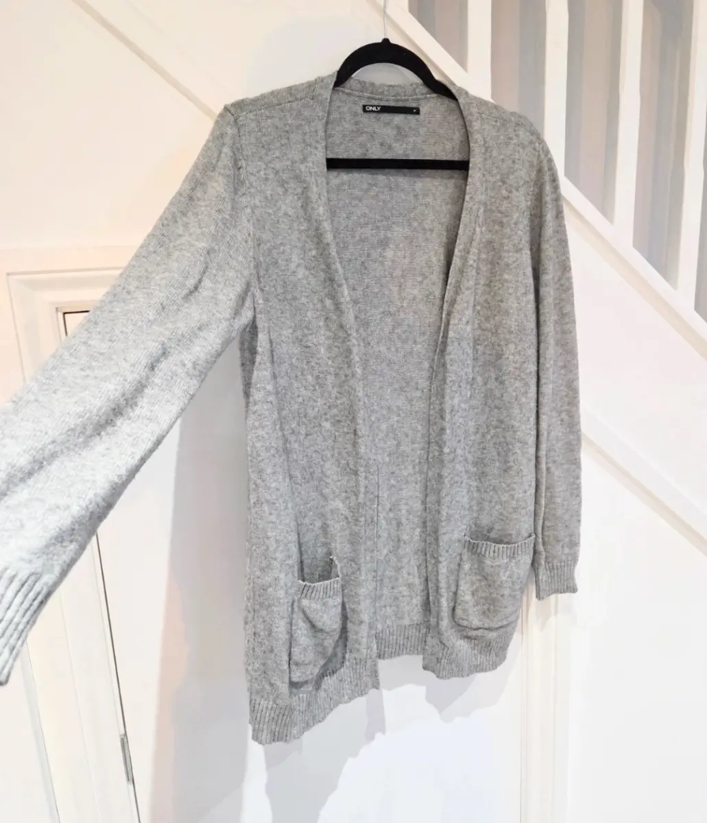 Only womens open grey autumn long cardigan size medium