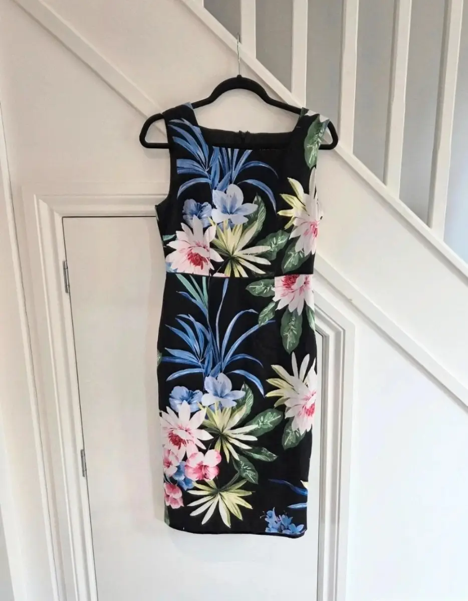 The Collection Debenhams womens special occasion sleeveless floral dress size 12
