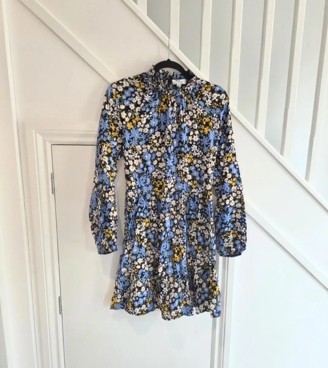 Topshop womens floral casual summer holiday multicoloured dress size 10 tall