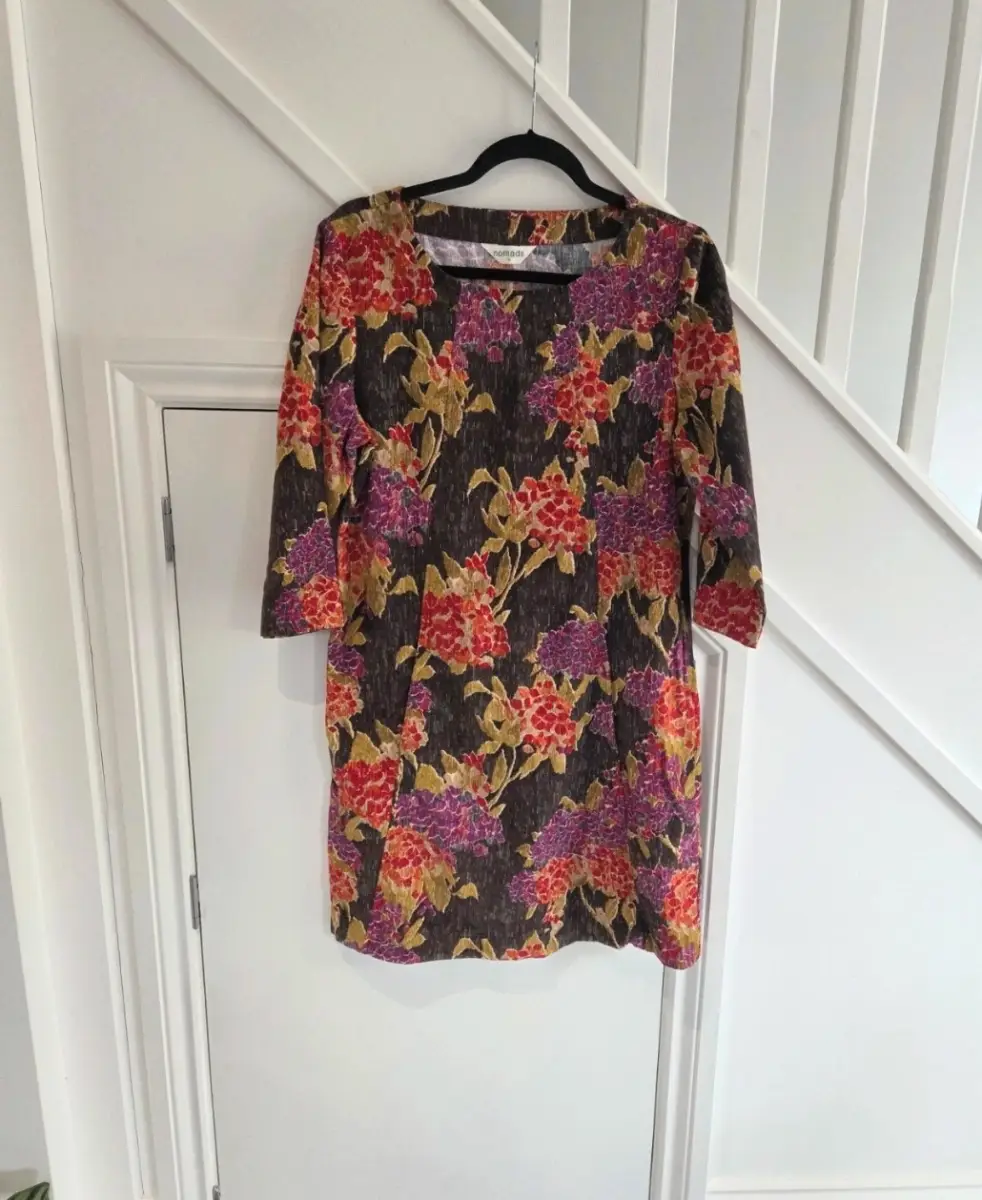 Nomads womens organic cotton multicoloured soft corduroy dress size 10