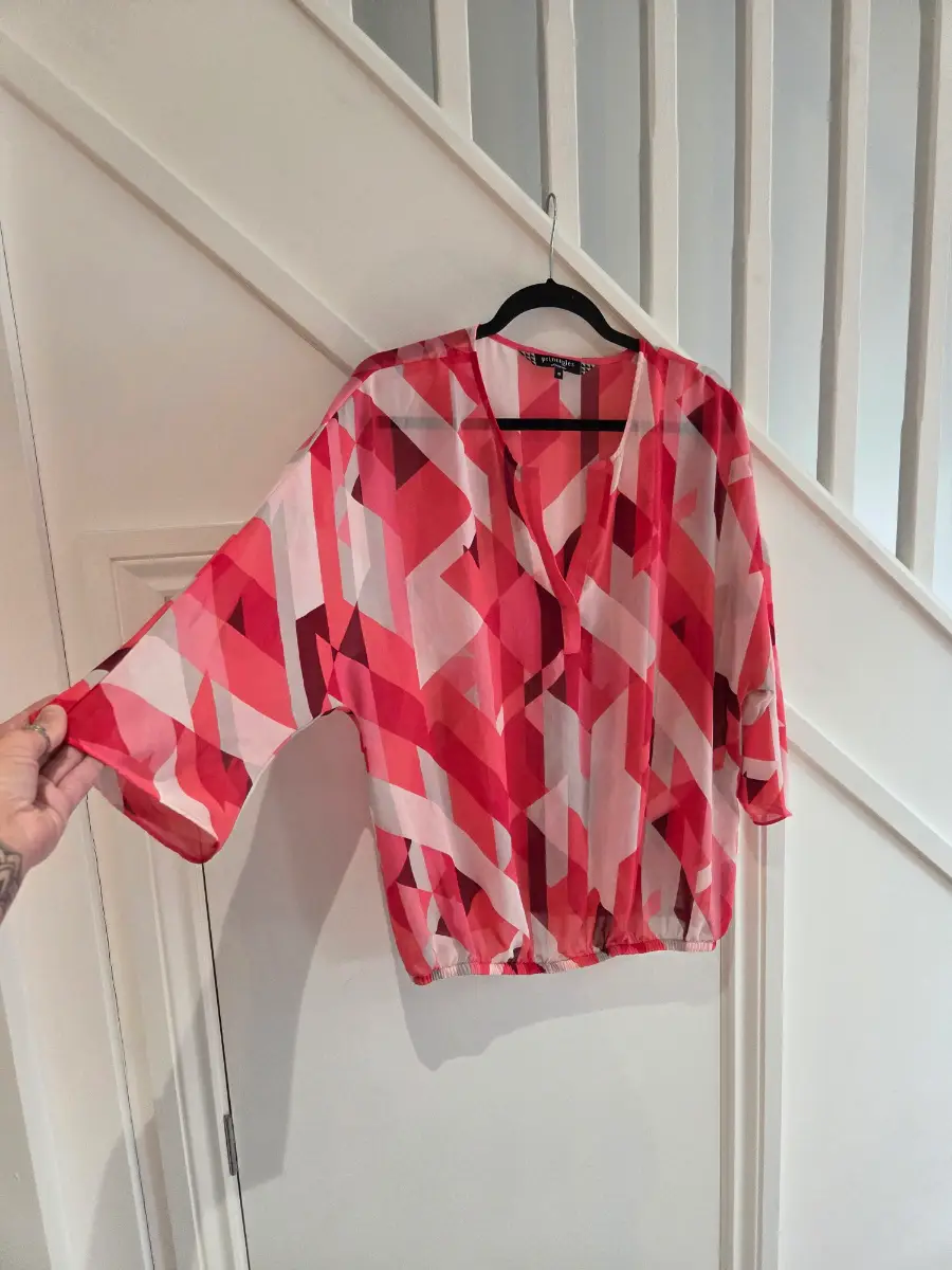Principles womens colourful summer work blouse size 16