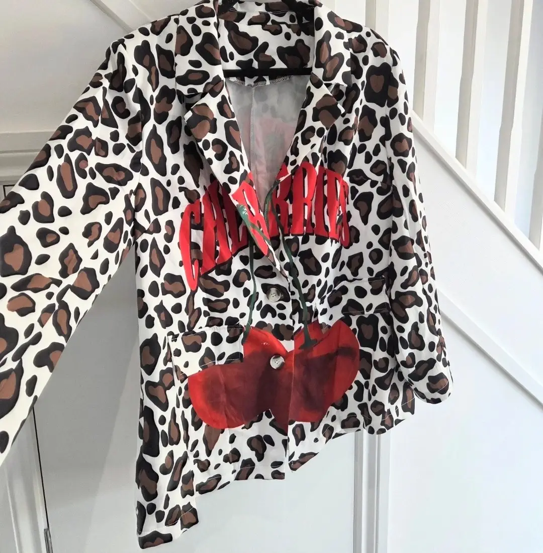 Shein womens cherries multicoloured blazer size 1XL 18