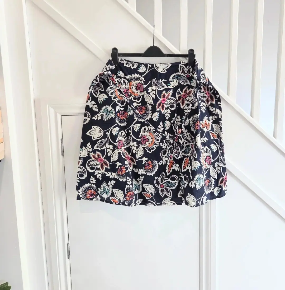 M&Co womens cotton summer floral multicoloured skirt size 20