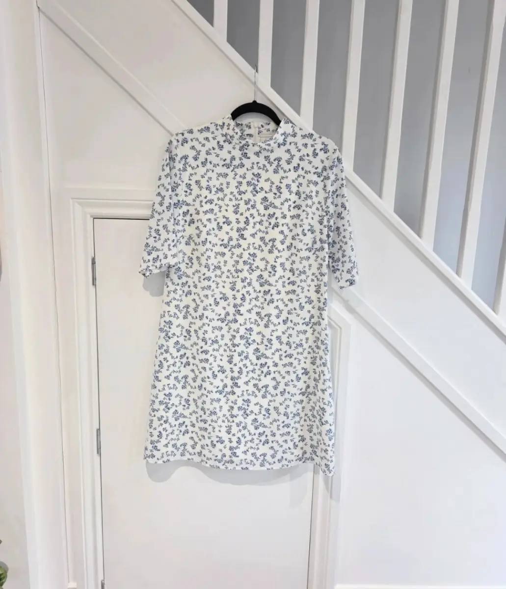 Stylist Pick womens casual summer blue and ivory dress size 12