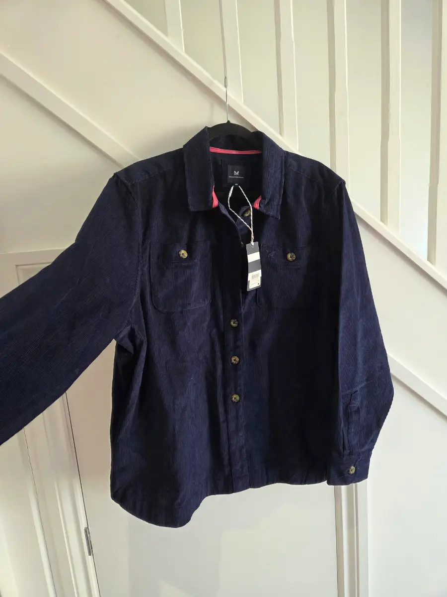 Crew Clothing Company BNWT womens corduroy navy thick cotton shirt size 18