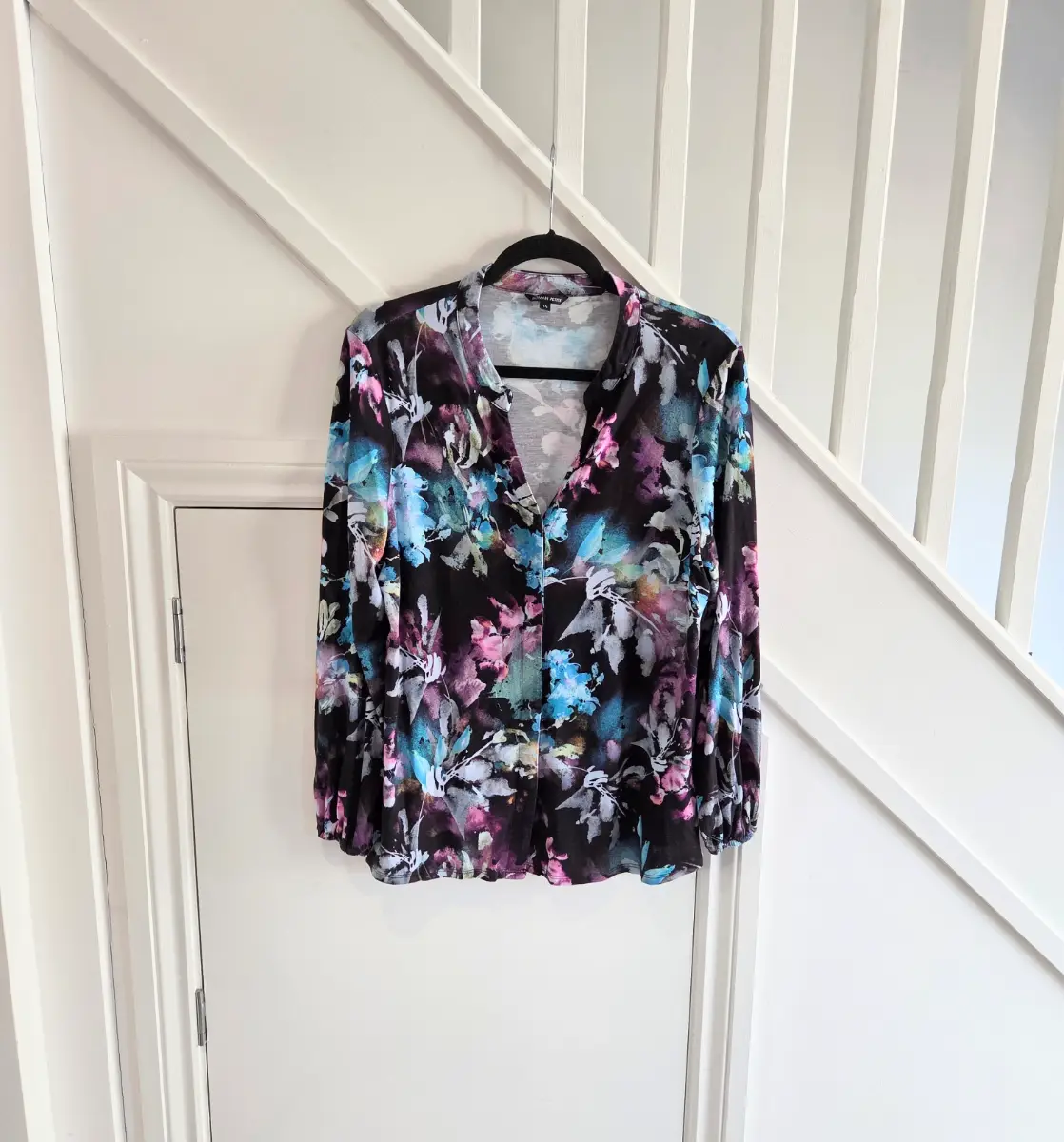 Roman womens floral soft feeling shirt blouse size 14 petite