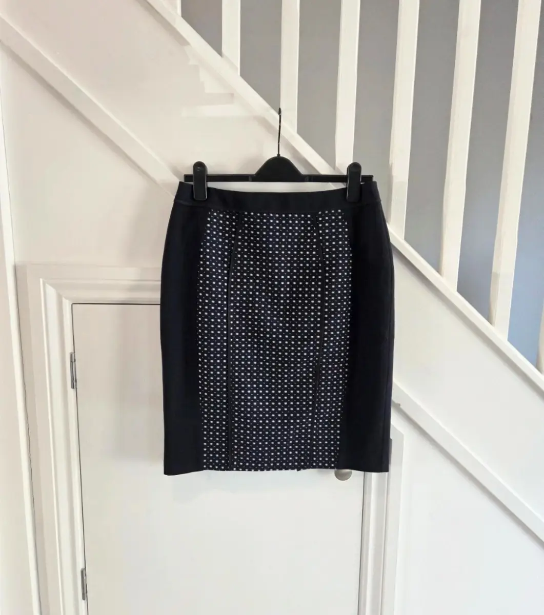 Autograph Marks and Spencer womens navy smart work skirt size 12