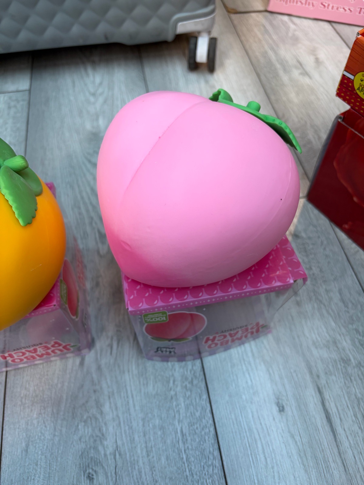 Jumbo pink peach squishy