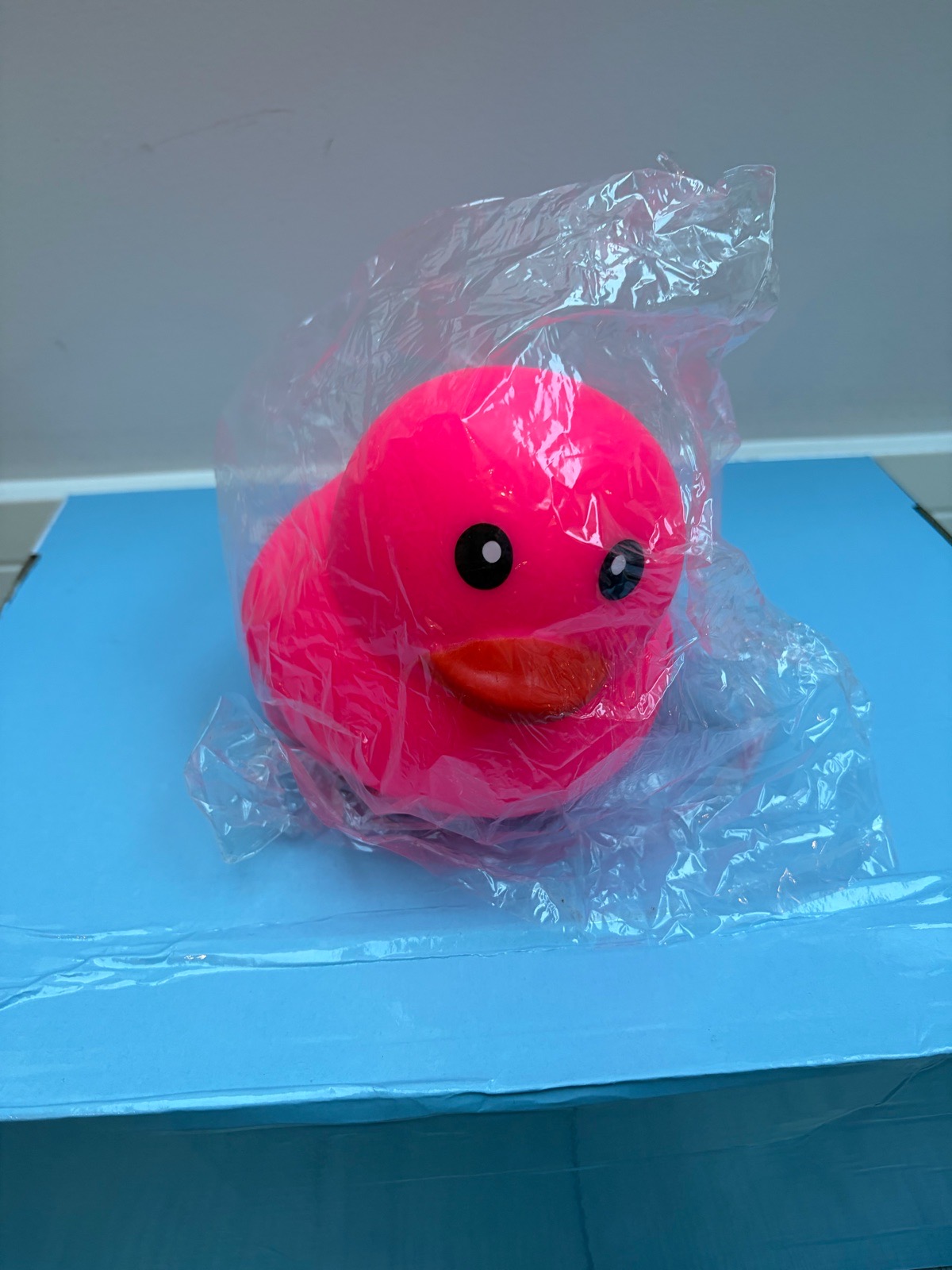 Pink jumbo duck squishy