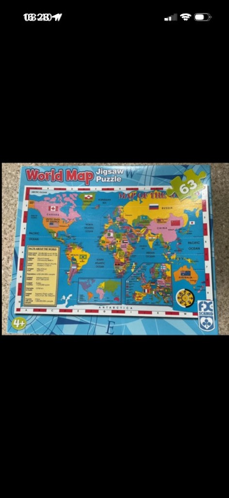 World map jigsaw puzzle