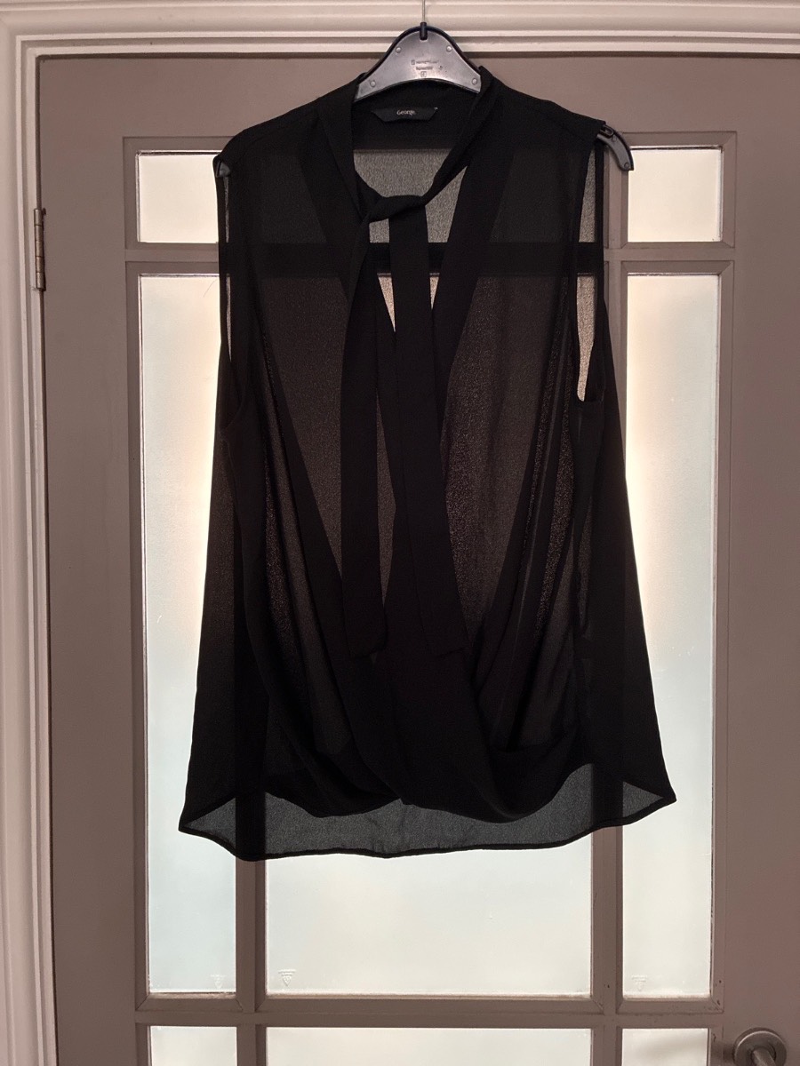 George tie neck blouse top